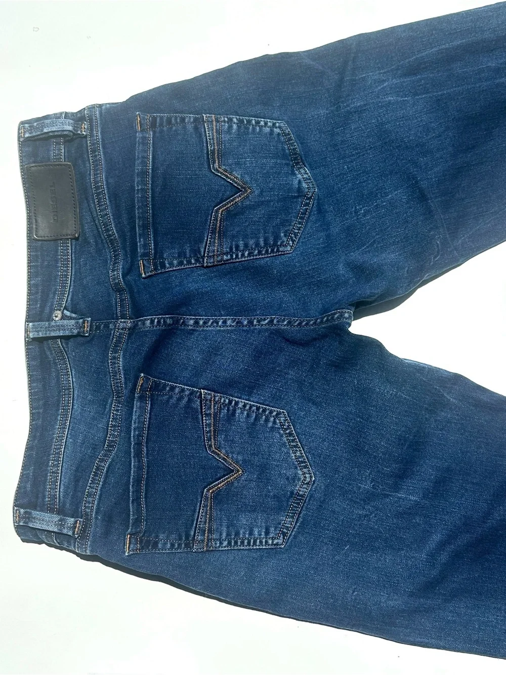 Diesel Larkee Men's Straight Stretch Jeans in Deep Blue Denim, W 31 L 30